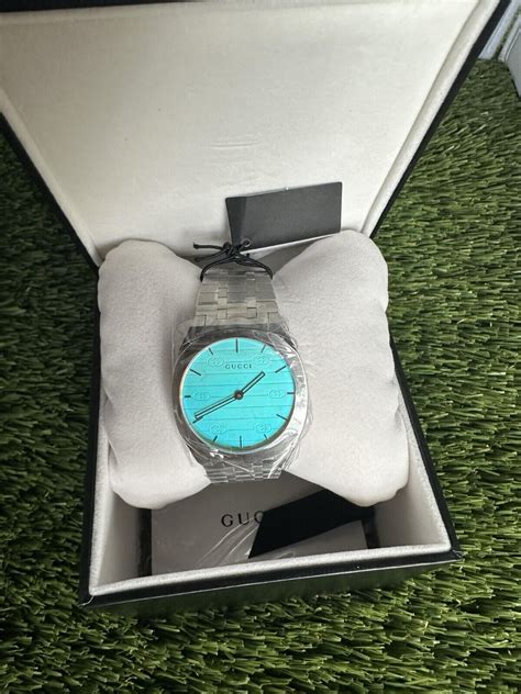 Gucci NEW Swiss 25H Series Tiffany Blue 38mm Unisex Watch 